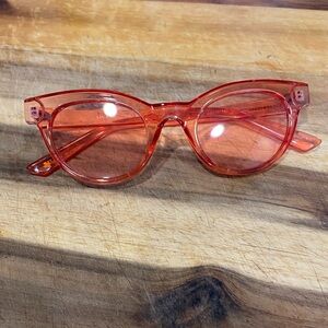 Lucky brand orange clear sunglasses